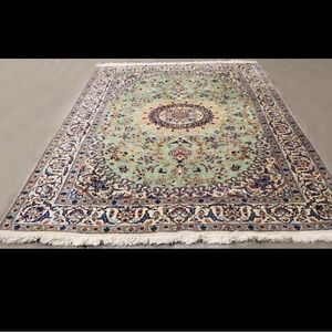Authentic Kashan square‎ medallion rug Carpet